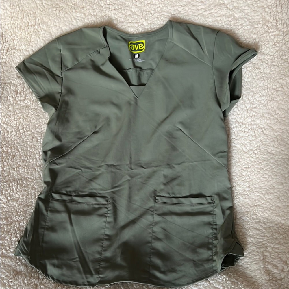 Women’s olive green scrub top. Never worn